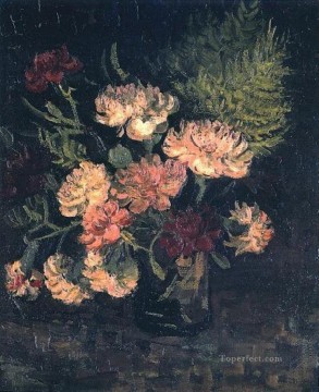フラワーズ Painting - カーネーションの花瓶 1 フィンセント・ファン・ゴッホ 印象派の花